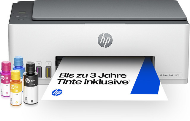 HP Smart Tank 5105 All-in-One Multifunktionsdrucker, Tintenstrahl, Weiß - Bild 2