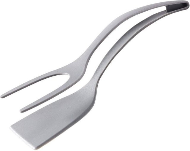 2-in-1 Flip-Zange mit Nylongriff und Eierspatel von Yiran Furniture in Grau - Bild 1