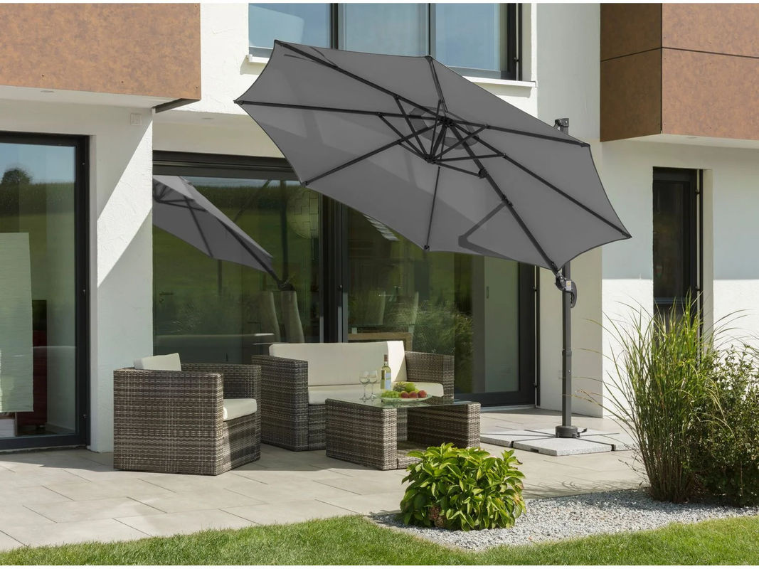 Schneider Rhodos Junior Ampelschirm aus Aluminium in Anthrazit mit Durchmesser: 300 cm - Bild 2
