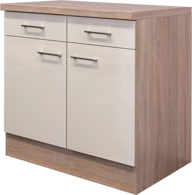Flex-Well Küchenunterschrank Nepal in Sonoma Eiche Nachbildung, Breite: 80 cm, Höhe: 86 cm, Tiefe: 53,2 cm - Bild 1