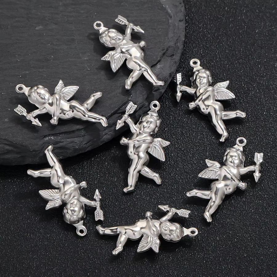 Amor Charms Edelstahl, Silber, Unisex - Bild 2