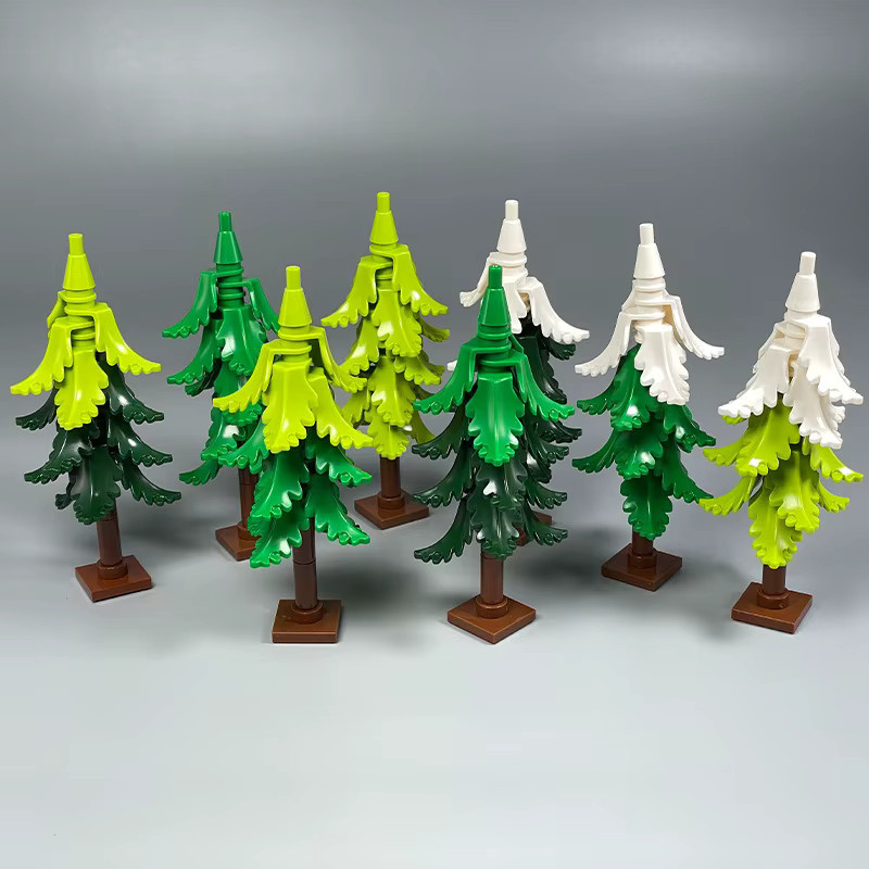 BRICKPANDA Winter Pine Tree Modellbausatz, Weihnachtsbaum mit Schneeeffekt - Bild 1
