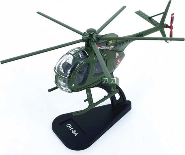 HYINUO Amerikanischer OH-6A Hubschrauber, Modell, Maßstab 1:100, Metall, ab 14 Jahren - Bild 1