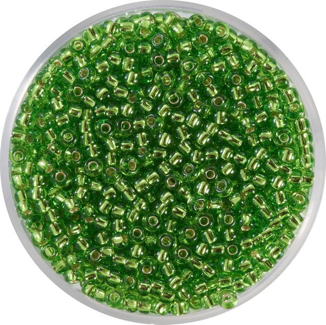 Miyuki-Rocailles, silverlined peridot, PRACHT - Bild 1