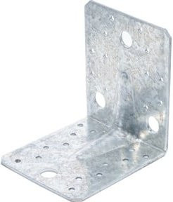 BGS Do it yourself Winkelverbinder mit Sicke, galvanisiert, Silber, B/H/T: 10,5 x 10,5 x 9,0 cm - Bild 1