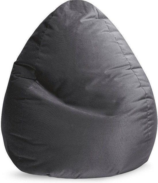 Sitzsack Marla XXL von Bookiepad in Anthrazit mit Samt-Optik und 300 Litern Füllmenge - Bild 1