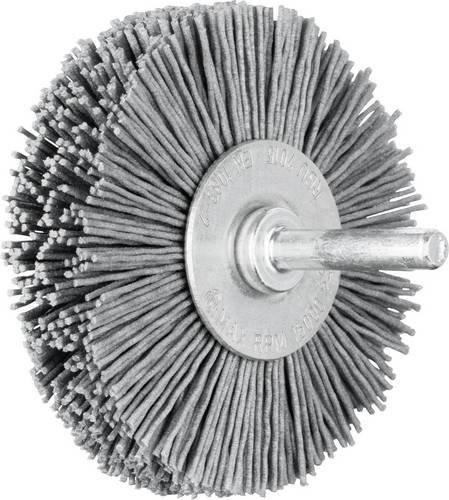 PFERD POS Rundbürste ungezopft RBU Ø 70 x 15 mm, Schaft-Ø 6 mm, SiC-Filament 0,90 mm, Korn 180, Grau - Bild 1