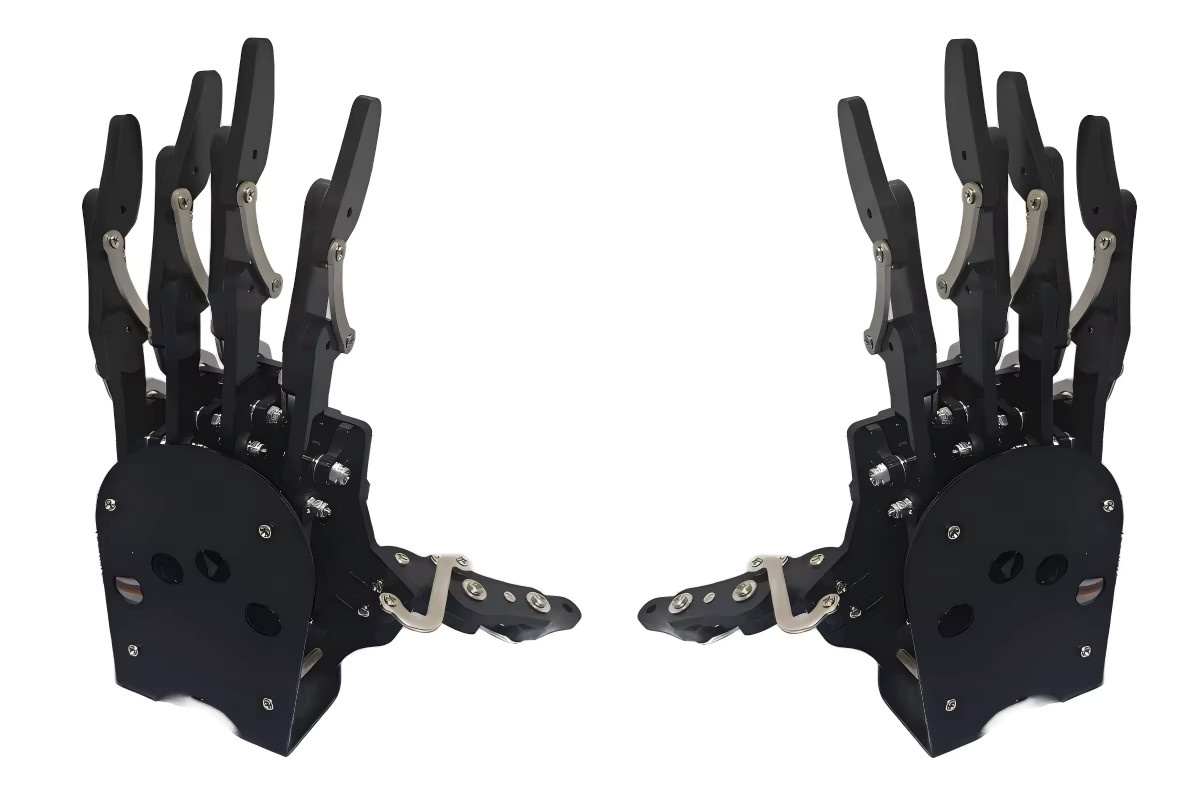 GoLingLing Roboterhand, bionischer Palm-Greifer, 5 Dof, mit Servosteuerung, links und rechts, Kunststoff, Schwarz - Bild 4