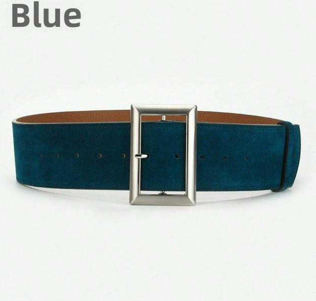Gürtel Damen, Leder, blau bunt - Bild 1