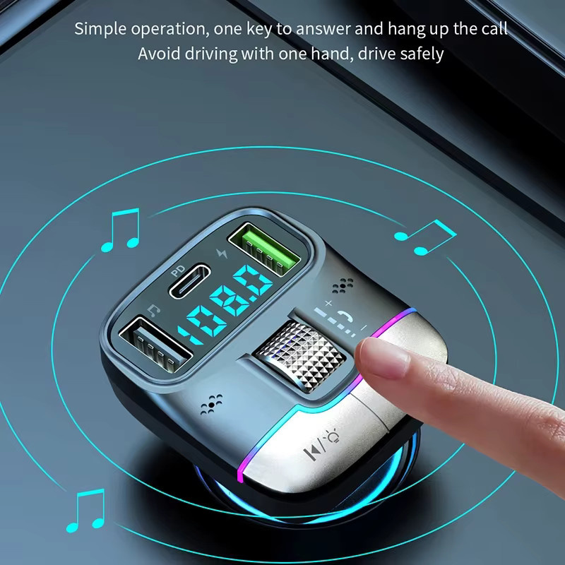 OnePlus Bluetooth 5.4 FM-Transmitter mit Freisprecheinrichtung und Schnellladeadapter in Schwarz - Bild 3