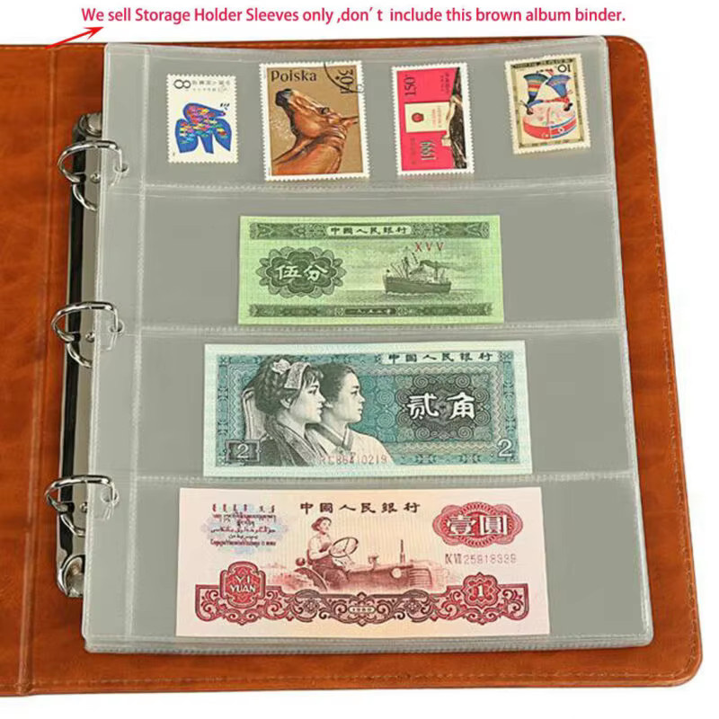 10 Stück transparente Banknoten-Schutzhüllen aus PVC für Sammler-Alben und Währungs-Notizbücher - Bild 2