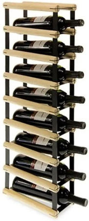 PROREGAL Modulares Weinregal Vinotega Mod Metal aus massivem Kiefernholz in Natur, H x B x T: 82,5 x 12,5 x 24,5 cm, Platz für 8 Flaschen
