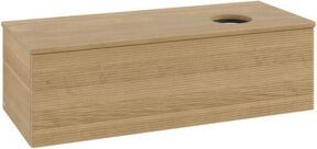 V&B Waschtischunterschrank Antao mit Frontstruktur und Beleuchtung in Honig Eiche, B/T/H: 120 x 50 x 36 cm - Bild 1