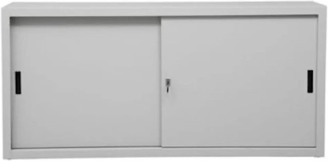 PROREGAL Schiebetürenschrank Ant 2 in Grau aus lackiertem Stahl mit H x B x T: 75 x 160 x 45 cm - Bild 1