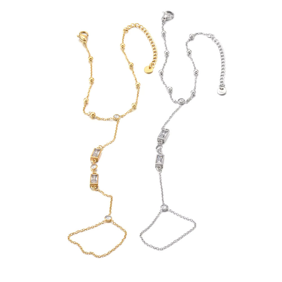Lokaer Armband, Edelstahl, Gold, Zirkonia, Damen - Bild 2