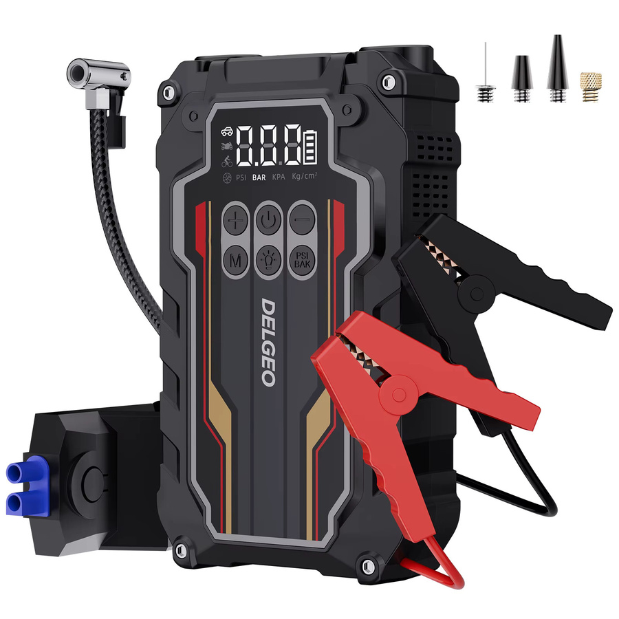 Delgeo 6000A Start Powerbank 20000mAh Starthilfe Auto-Booster in Schwarz für Benzin- und Dieselmotoren - Bild 6