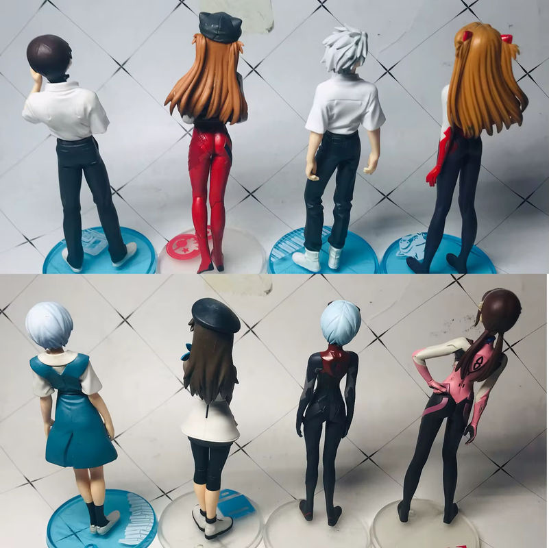 Bandai Anime Figuren Set Ikari Shinji, Ayanami Rei, Asuka Langley Soryu und Nagisa Kaworu aus PVC, mehrfarbig - Bild 2