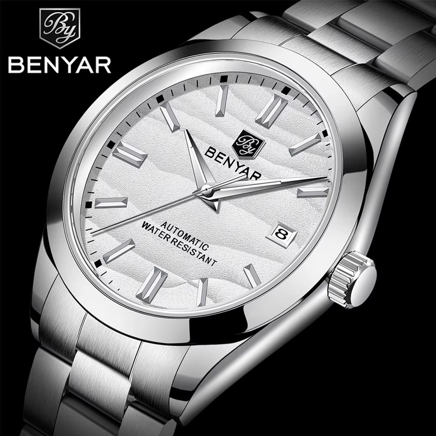 BENYAR Armbanduhr Automatik, Edelstahl, 40 mm, Herren, Blau - Bild 2