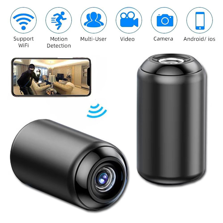 Drahtlose HD-WLAN-Überwachungskamera für den Innenbereich mit Nachtsicht und App-Steuerung, Schwarz, inklusive 64 GB SD-Karte - Bild 4