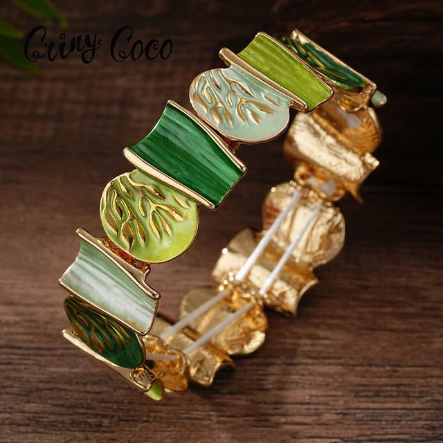 Cring Coco Armband, Emaille-Blatt, Zinklegierung, Gold, Damen - Bild 1