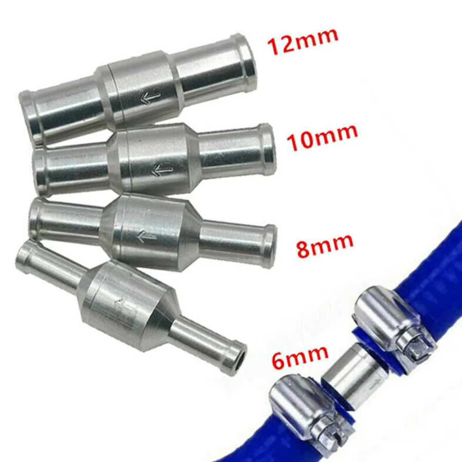Verchromtes Inline-Rückschlagventil mit Aluminiumkopf in Silber, Druckbereich 0,2–6 bar - Bild 2