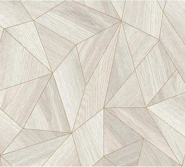Profhome Grafik Tapete 361332-GU in Grau und Gold, geometrisches Design, matt, Non-Woven, Breite: 0,53 m, Länge: 10,05 m - Bild 1