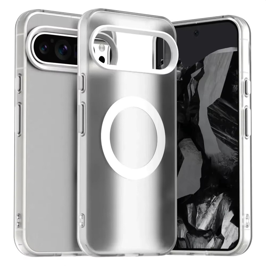 Stoßfeste magnetische Crystal Matte Hülle für Google Pixel 10 9 8 Pro XL 9A 8A in Candy Color Transparent/Grün mit kabellosem Laden - Bild 3