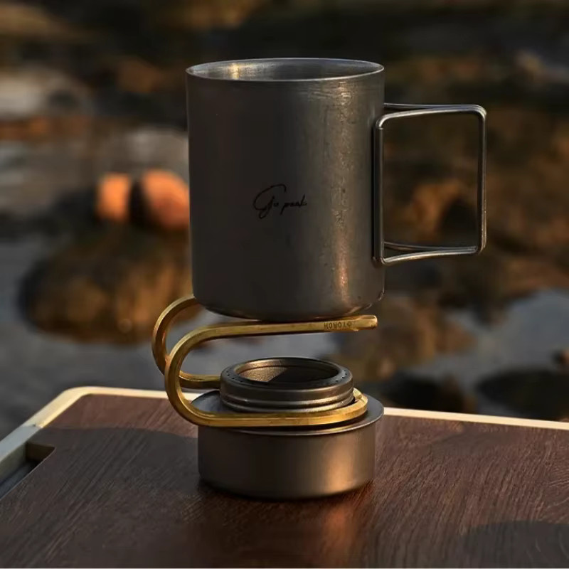 GO PEAK Tragbarer Alkoholofen aus reinem Titan für Outdoor, Camping und Wandern - Bild 3
