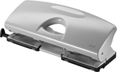 LEITZ Doppellocher 5012 in Grau und Silber für 25 Blatt - Bild 1