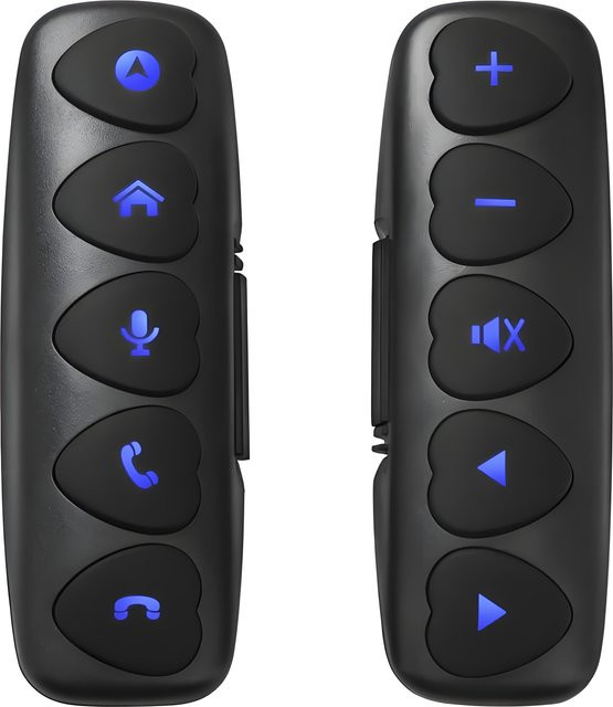 YJMP Auto Parts Multifunktions-Funkfernbedienung mit Lenkradsteuerung in Schwarz, Bluetooth-kompatibel für Autoradio, GPS und Multimedia mit Freisprecheinrichtung und 10 Tasten - Bild 1