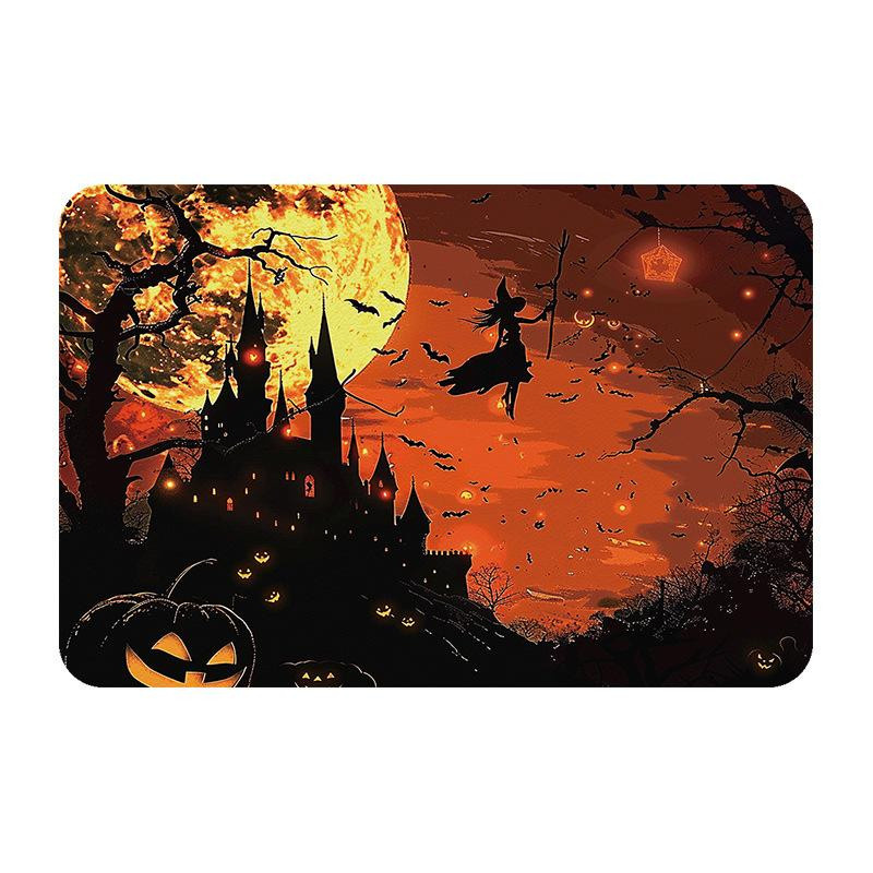 Halloween Badezimmer Fußmatte von Yiran Furniture, rutschfest und schnelltrocknend, B/H: 60 x 40 cm, mehrfarbig gestreift - Bild 2