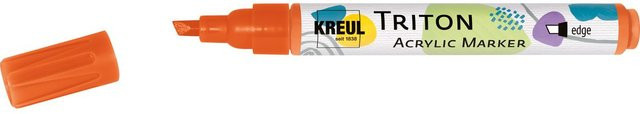 KREUL Triton Acrylic Marker edge in Echtorange mit Chisel-Spitze für professionelle Ergebnisse - Bild 1