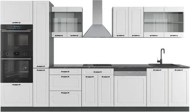 Vicco Küchenzeile R-Line Landhaus in Anthrazit und Weiß, Breite: 350 cm - Bild 2