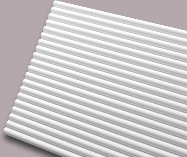 NMC Canelé S Arstyle 3D Wandpaneel Stuckleiste Zierelement aus Polyurethan, Weiß, B/H/T: 200 x 30 x 1,45 cm - Bild 1