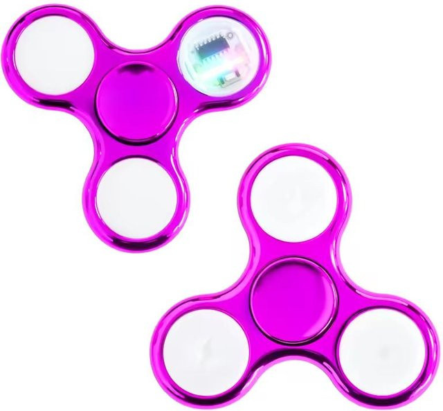 Linyi toy Fidget Spinner, Regenbogen, leuchtend, rosa - Bild 1