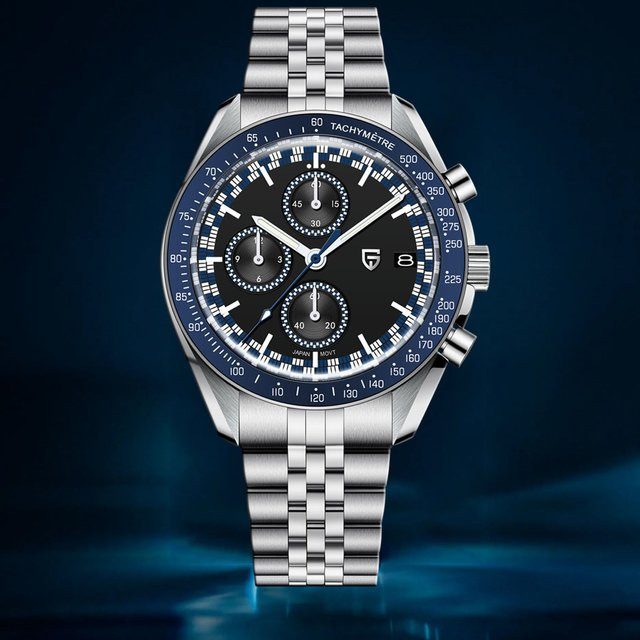 PAGANI DESIGN Chronograph, Edelstahl, Quarz, Grün, Herren - Bild 1