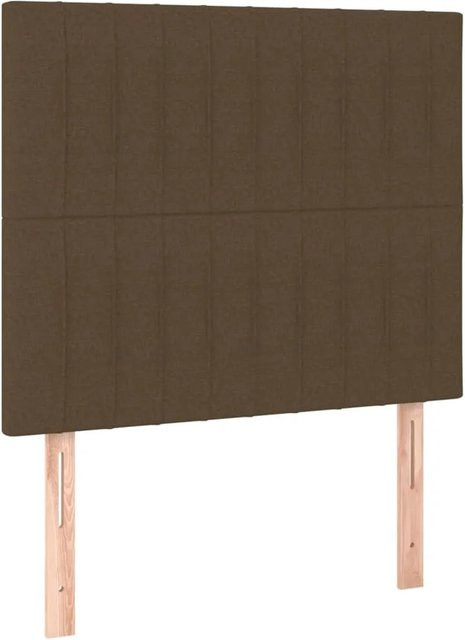 vidaXL LED Kopfteil Dunkelbraun mit USB-Ladeanschluss und integrierter Beleuchtung, Stoff, B/T/H: 100 x 5 x 128 cm - Bild 1