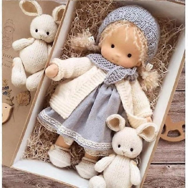 dis-tri-paca Handgemachte Waldorfpuppe Plüsch und Stofftier - Bild 1