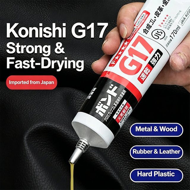 Konishi Japan Bond G17 G17Z Allzweck-Klebstoff Gelb, schnelltrocknendes Gel für Leder und Metall, 10 g - Bild 1