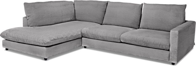 Polsterecke Sansibar Dagebüll in Grau mit Cord-Stoff und Armlehnen, B/T/H: 321 x 120 x 84 cm - Bild 1