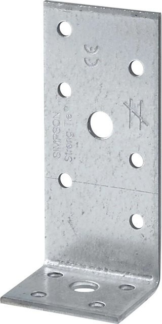 Simpson Zuganker AH Holzverbinder aus Stahl feuerverzinkt, Farbe: Silber, B/T/H: 90 x 35 x 40 mm - Bild 1