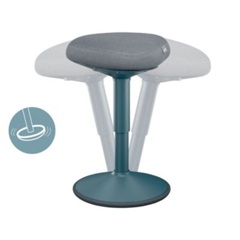Ergonomischer Sitzhocker Leitz Ergo Active in Dunkelgrau mit Schaumpolsterung und Tragegriff - Bild 3