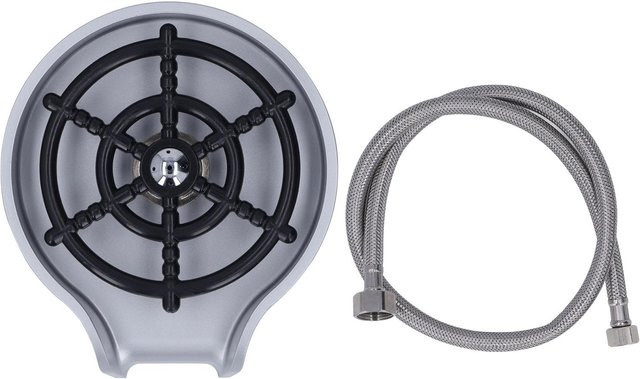 CosyHome Automatisches Tassenwaschset mit Hochdruck Spülbecken und Glasreiniger in Silber, 80 cm Schlauch - Bild 1