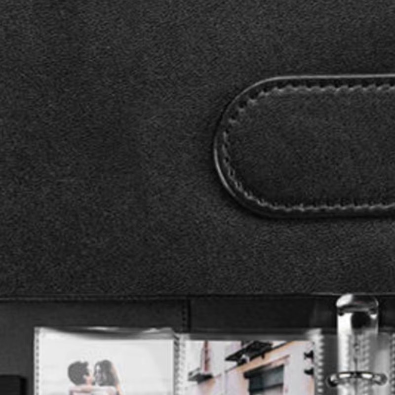Transparentes DIY PVC Fotoalbum mit 25 Blättern und 4-Fächer-Aufbewahrungstasche als Loseblatt-Notizbuchhülle und Fotokartenhalter - Bild 3