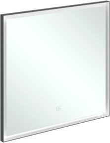 V&B Badspiegel Subway 3.0 mit LED und Alu-Rahmen in Schwarz Matt, B: 80 cm, H: 75 cm, T: 4,75 cm - Bild 1