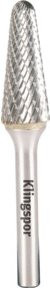 Klingspor HF 100 L Hartmetallfräser mit Spezialverzahnung für Stahl in Silber, Durchmesser: 1,27 cm, Höhe: 3,2 cm, Breite: 0,6 cm - Bild 1