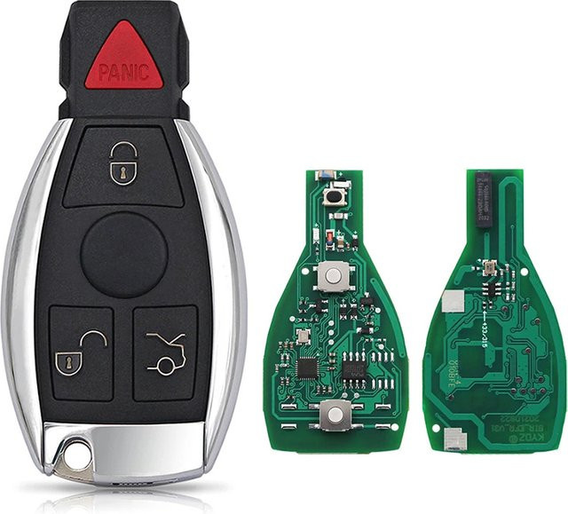 Mercedes Benz Auto Fernbedienung Schlüssel in Schwarz für BGA NEC KYDZ W169 W164 W204 W210 W211 W212 W639 W202 mit 2/3/4 Tasten (315/433 MHz) - Bild 1