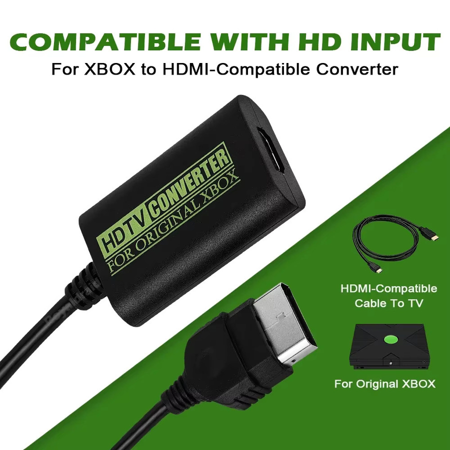 Hayoumon Xbox zu HDMI Konverter Digitaler Video-Audio-Adapter für HDTV und Projektor in Schwarz, Full HD Unterstützung - Bild 2