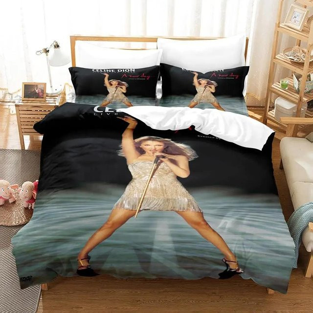 Creative Homewares Bettwäsche-Set Celine Dion mit 3D-Druck für Einzelbetten, B/H: 135 x 200 cm - Bild 1