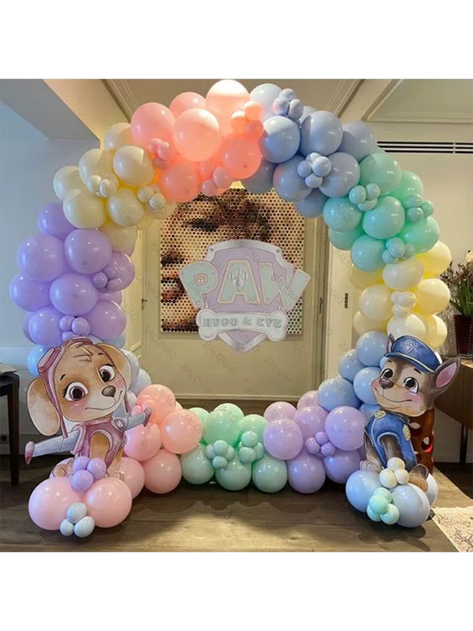 104-teiliges Paw Patrol Ballon-Set mit Marshall, Skye, Chase und Rubble für deine Geburtstagsparty Dekoration in Mehrfarbig - Bild 3